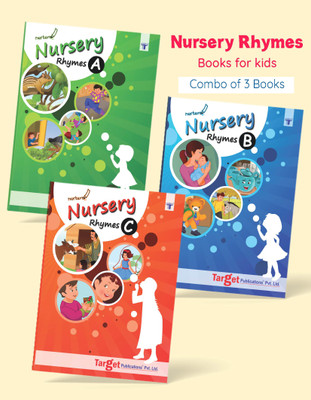 Rhymes Book For Children | Nursery Rhymes Books For Kids | Combo Of 3 English Nursery Rhyme Books | Short Poems With Colourful Pictures For Preschool And Kindergarten Children | LKG And UKG Rhymes(Paperback, Target Publications)