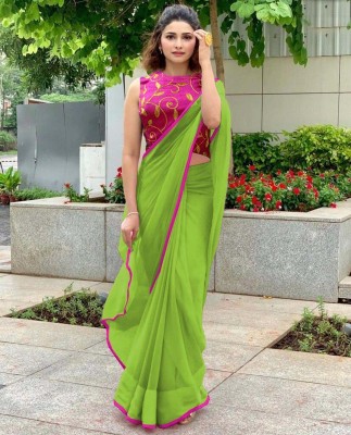 Sareez House Self Design Daily Wear Georgette Saree(Green)