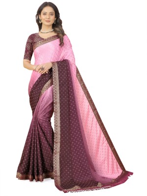 AAMONASTHA Embellished Bollywood Chiffon Saree(Maroon)