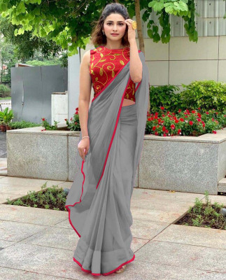 Sareez House Self Design Daily Wear Georgette Saree(Grey)