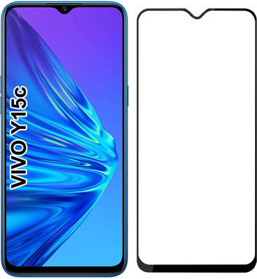 PARANDIV Edge To Edge Tempered Glass for Vivo Y15c(Pack of 1)