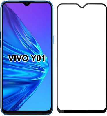 PARANDIV Edge To Edge Tempered Glass for Vivo Y01(Pack of 1)