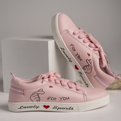 SHOETOPIA FOR U Sneakers For Women(Pink)