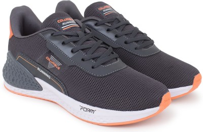 COLUMBUS RIDER (M) Grey/Orange Sports Running Shoes For Men(Grey)