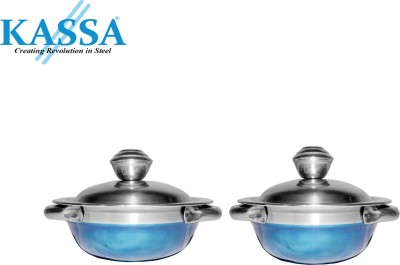 kassa Aristo 12 cm Set of 2 Induction Bottom Non-Stick Coated Cookware Set(Stainless Steel, 2 - Piece)