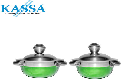kassa Aristo 12 Cm set of 2 Induction Bottom Non-Stick Coated Cookware Set(Stainless Steel, 2 - Piece)
