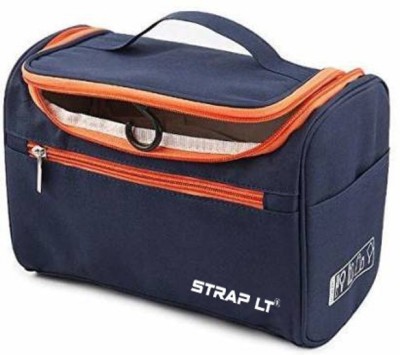 Straplt Hanging Travel Makeup Cosmetic Organizer Shower Bag Bathroom Shaving Kit Travel Toiletry Kit(Blue)