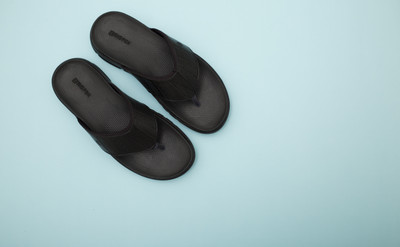 BIG FOX Men Alphabounce-2 Comfortable | Ultra-Light | Bounce Back Technology| Flip Flops(Black , 10)
