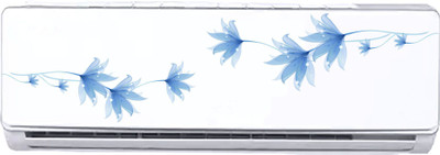 Decals Creation 2025 cm Ac Sticker Beautiful Blue Flowers Air Conditioner Sticker Self Adhesive Sticker(Pack of 1)