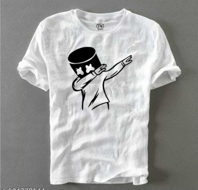 TLF Printed, Typography Men Round Neck White T-Shirt