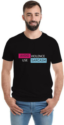 SmarTee Street Printed Men Round Neck Black T-Shirt