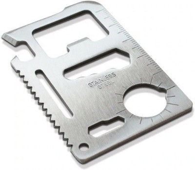 WunderVoX Emergency Outdoor Army Marine Pocket Credit Card Knife-X18 Hunting Opener::Wrench::Lanyard hole::Direction::Ruler::Screwdriver::Knife edge