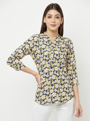 CRIMSOUNE CLUB Casual Printed Women Multicolor Top