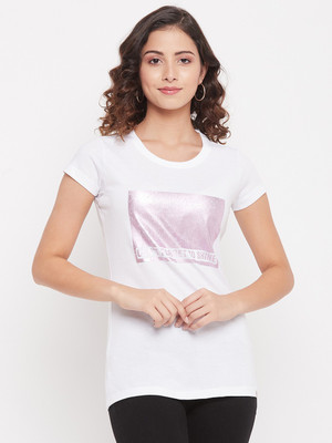 DUKE Casual Printed Women White Top