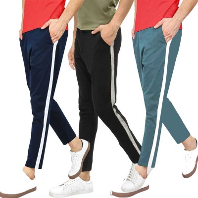 WellFitLook Striped Men Multicolor Track Pants