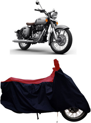 Tricway Two Wheeler Cover for Royal Enfield(Classic Gunmetal, Red)