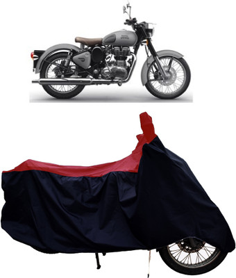 Tricway Two Wheeler Cover for Royal Enfield(Classic Gunmetal BS6, Red)