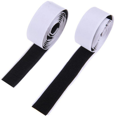 Vardhman Vardhman Strong self adhesive backing hook & loop touch fastner, ( Black ), 5 mts pack ,20mm width Stick-on Velcro(Black)