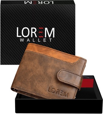 LOREM Men Casual, Evening/Party, Formal Brown, Tan Artificial Leather Wallet(5 Card Slots)