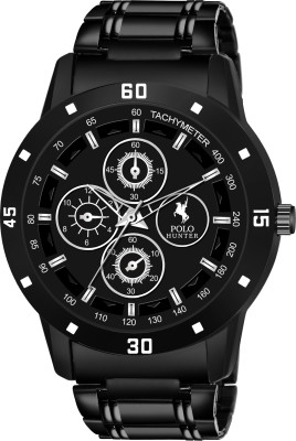 POLO HUNTER PH-8255-BLACK Modern Collection Analog Watch  - For Men
