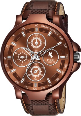 POLO HUNTER PH-8254-BROWN Modern Collection Analog Watch  - For Men