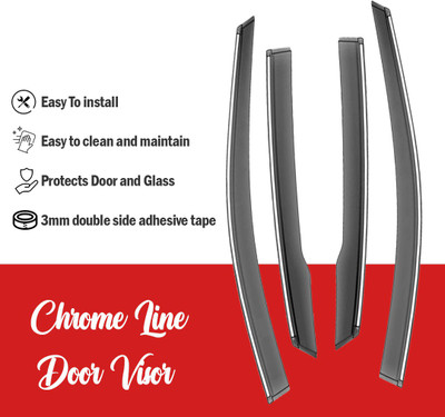 GEPRONIX For Non-convertibles Front, Rear Wind Deflector(Tinted Maruti S-Cross)