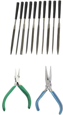 TOOLBUX Pack of 3 -10 Pc Needle File Set 39 Round Hole Draw Plate Agate Burnisher