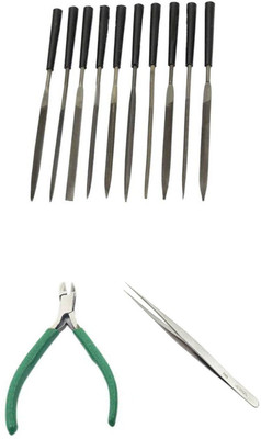 TOOLBUX Pack of 3 -10 Pc Needle File Set Gemstone Pickup Tool Cutter