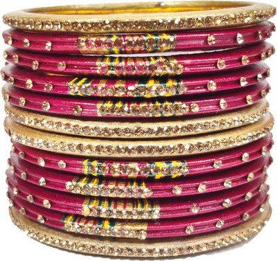 Anshi Creations Lac Bangle Set(Pack of 12)
