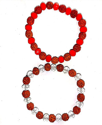 SHREENATHJI Rudraksha Crystal Bracelet Set
