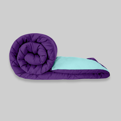 GYT Solid Double Comforter for  Heavy Winter(Microfiber, Purple - Ablaze Aqua)