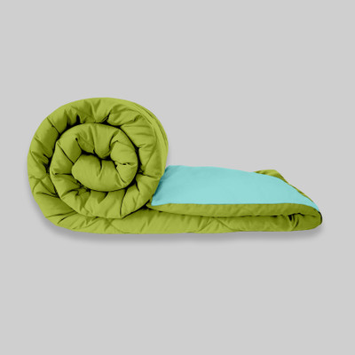 GYT Solid Double Comforter for  AC Room(Microfiber, Green - Ablaze Aqua)