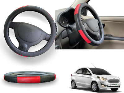 PEEPS STORE Steering Cover For Audi A3(Red, Leatherite)