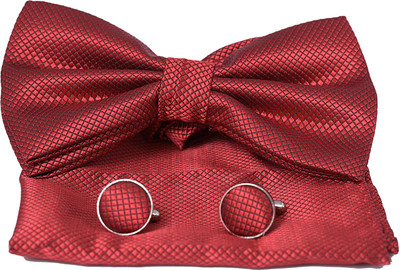Peednam Silk Tie & Cufflink(Maroon)