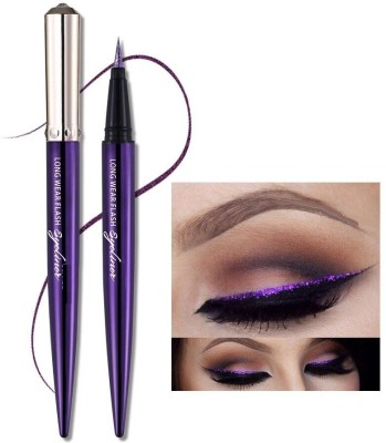 YAWI Diamond Glitter Eyeliner Pencil Long & Lasting Shimmer Eye Liner 1.5 g(purple)