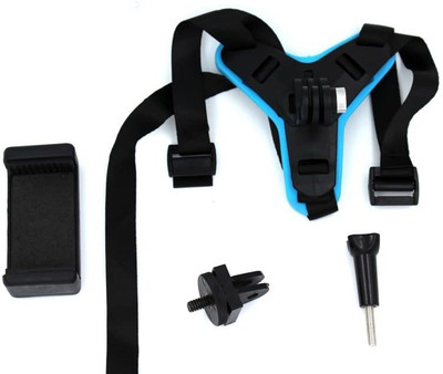 TECHGEAR Helmet Jaw Clamp Camera Mount(BLACK BLUE)