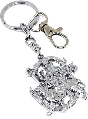AFH Durga Mata Sherawali lobster claw clasp silver gifiting hook Key Chain