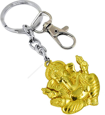 AFH Lord Ganesh Decorative lobster claw clasp Metal Gold Plated Gifting key chain Key Chain