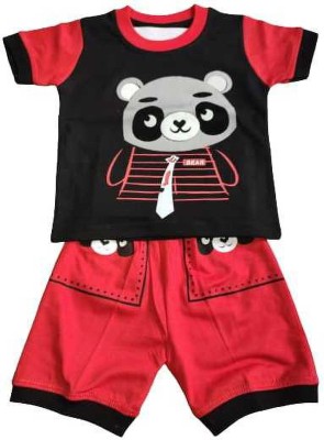 NKG FASHION Baby Boys Casual T-shirt Shorts(red)