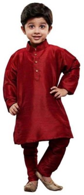 SUNCITY FASHION MART Baby Boys Casual Kurta and Pyjama Set(Black Pack of 1)