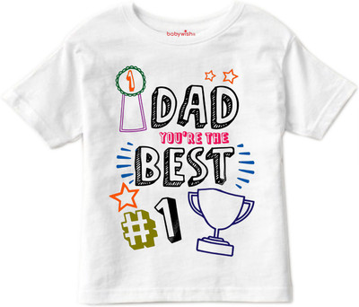 Babywish Baby Boys & Baby Girls Typography, Printed Polycotton Regular T Shirt(Multicolor, Pack of 1)