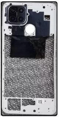 Purplesavvy Oppo A15 Middle Ring Front Panel(Silver)