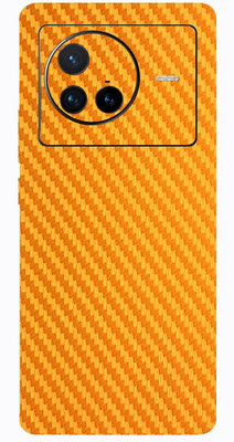 BUGGU VIVO X80 5G, vivo x80 5g Mobile Skin(Golden Carbon Fiber Skin With High Matte Finish.)