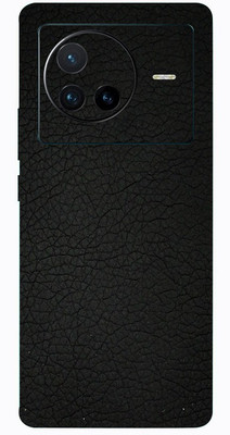 BUGGU VIVO X80 5G, vivo x80 5g Mobile Skin(Black Leather Skin With High Matte Finish.)