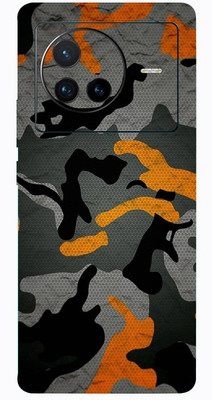 BUGGU VIVO X80 5G, vivo x80 5g Mobile Skin(Camouflage Military Orange Skin With High Matte Finish.)