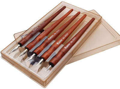FRKB 5-Piece Comic Pro Anime Nib Professional Drawing Kit Tools Set Calligraphy(Pack of 5, Ink Color - Multicolor)