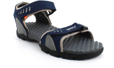 Sparx SS 103 Men Sandals(Navy, Grey , 10)