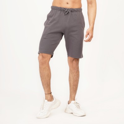 Ecolove Solid Men Grey Regular Shorts