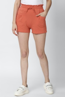 FOREVER 21 Solid Women Orange Regular Shorts