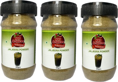 kitchen king food & spices Jaljeera Powder ( Chatpata Jaljeera Masala Pack of Three ) 50 Gm Jar(3 x 50 g)